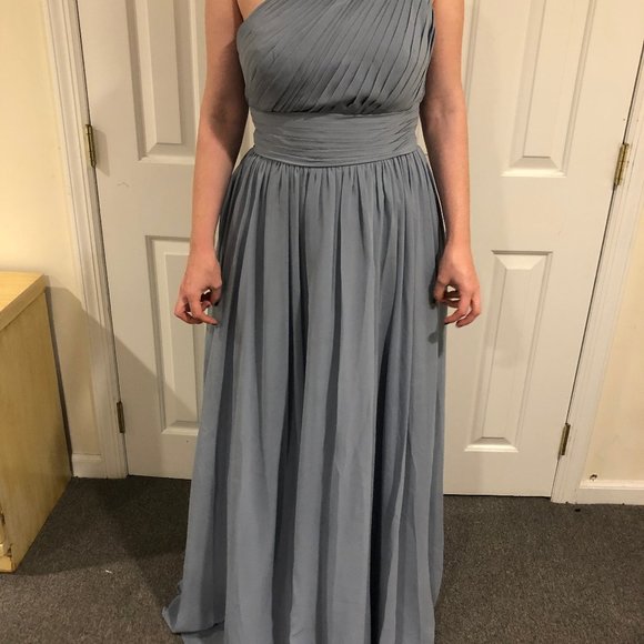 Molly | Azazie Bridesmaid Dress | Dusty Blue Color - Picture 6 of 16